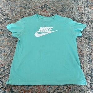 girls teal blue nike tshirt